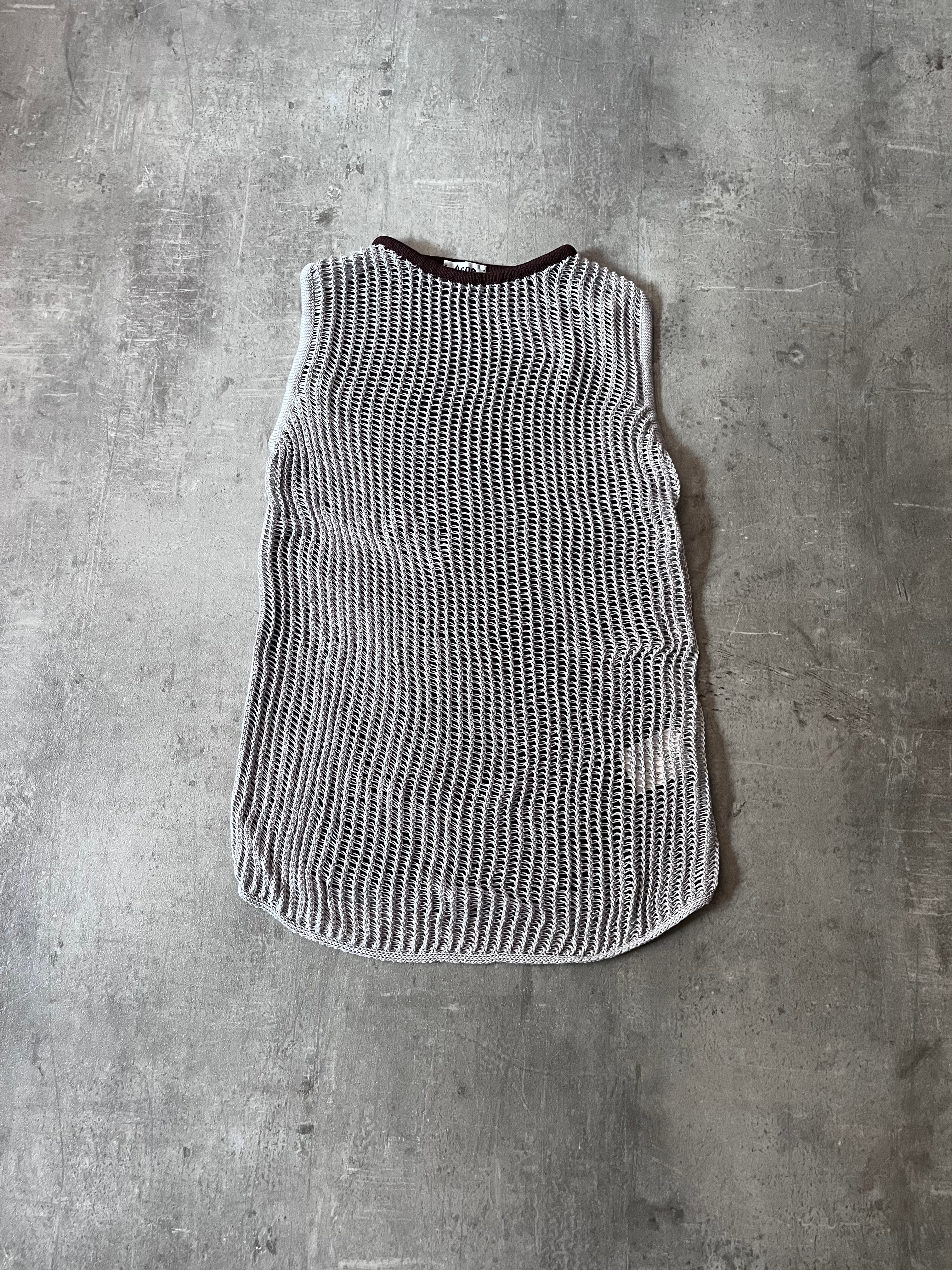 S/S 2017 Acne Studios Kan Cotton Tank Top Men Beige Brown Men - XS