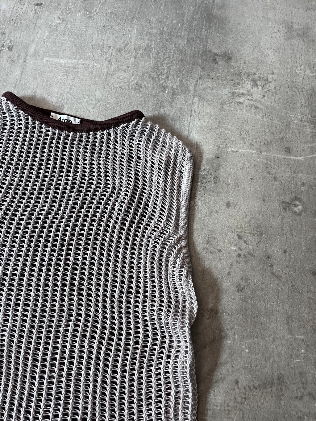 S/S 2017 Acne Studios Kan Cotton Tank Top Men Beige Brown Men - XS