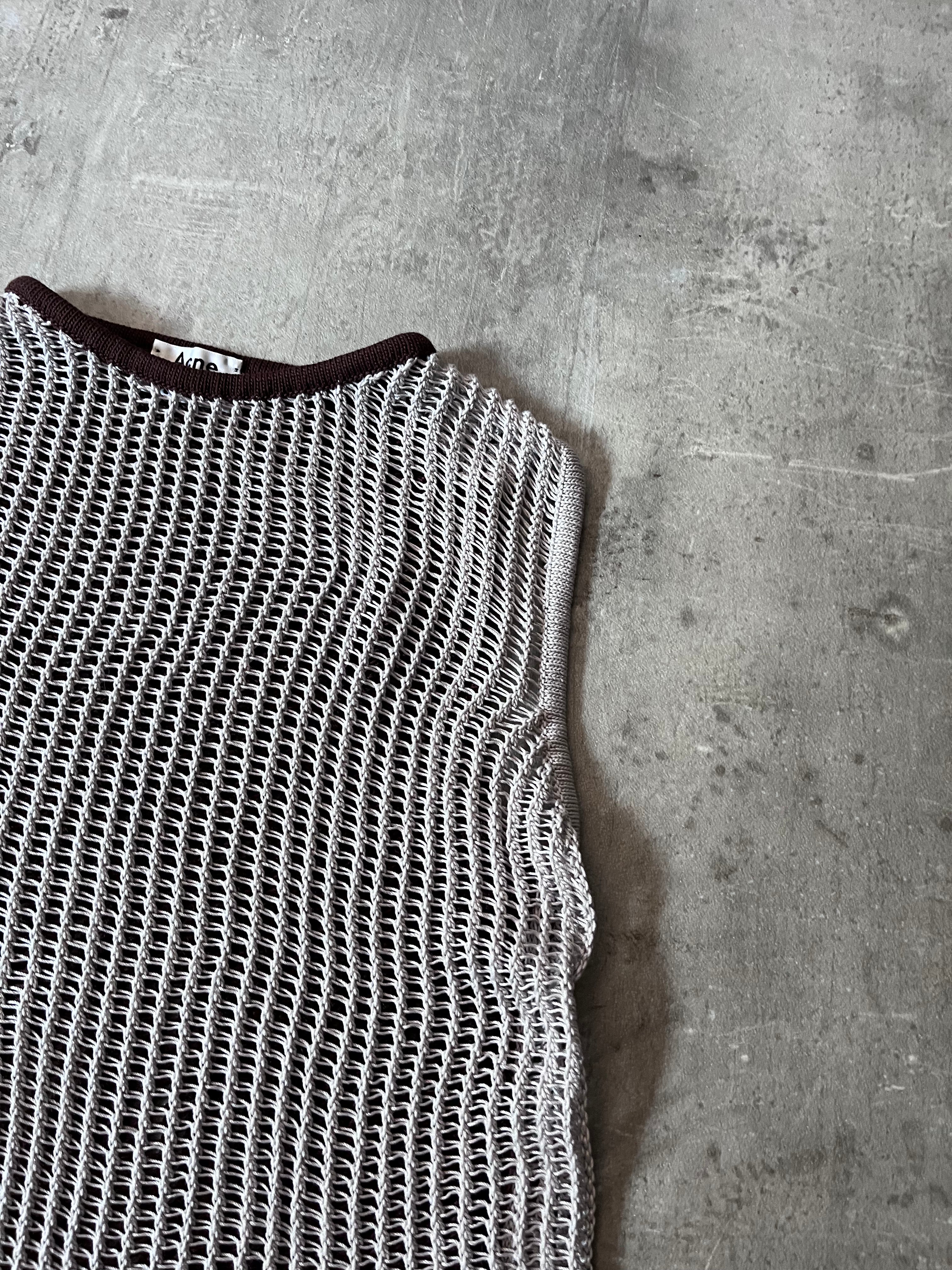 S/S 2017 Acne Studios Kan Cotton Tank Top Men Beige Brown Men - XS