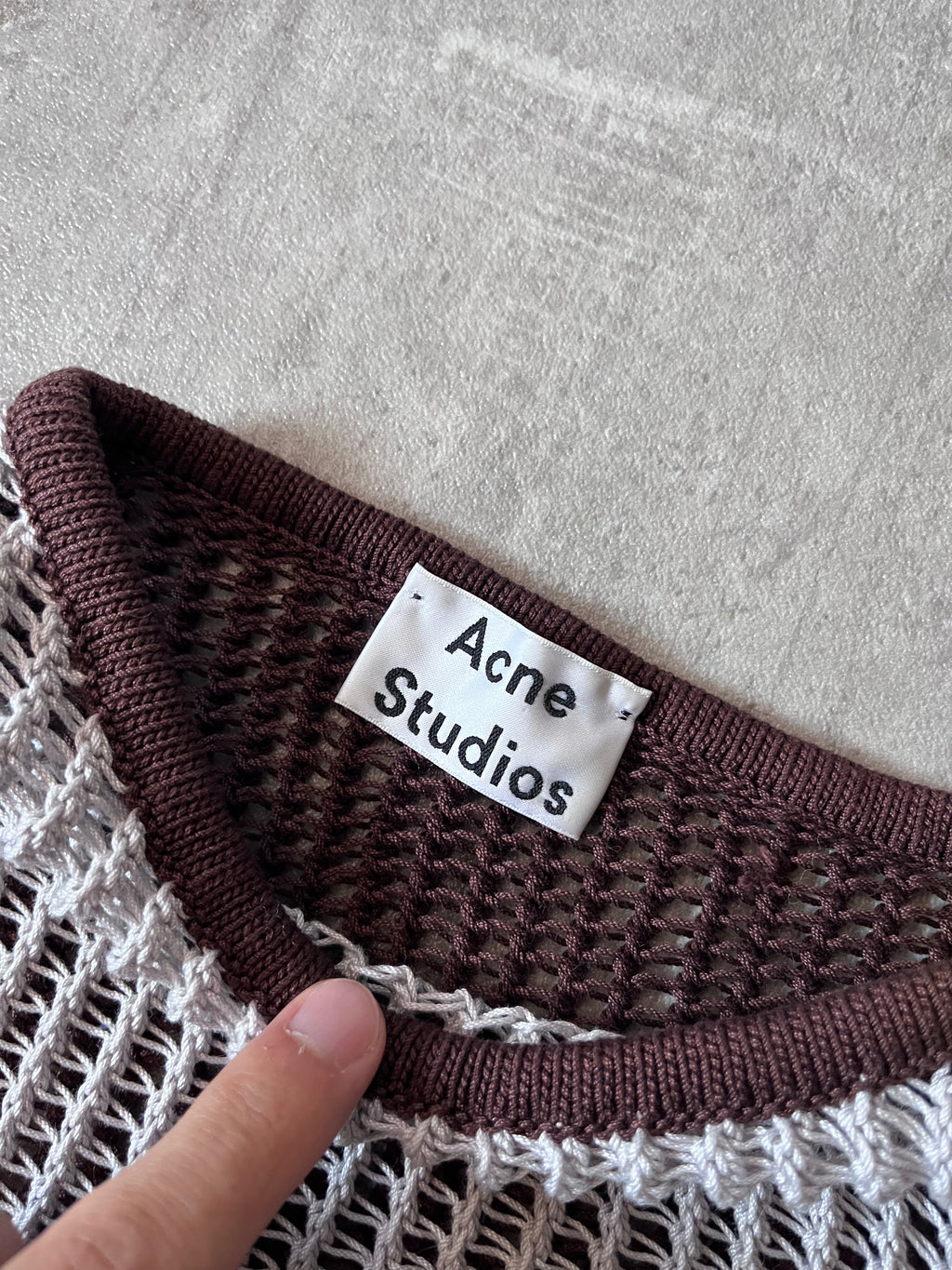 S/S 2017 Acne Studios Kan Cotton Tank Top Men Beige Brown Men - XS