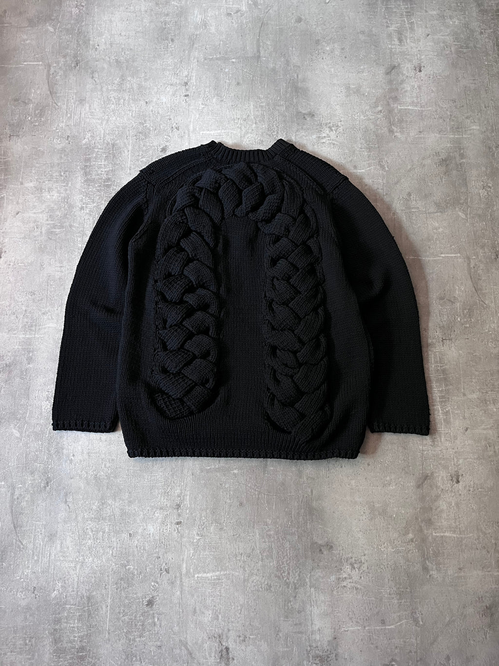 Comme des Garcons Homme Plus Knited Braid Sweater Black Men - M