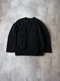 Comme des Garcons Homme Plus Knited Braid Sweater Black Men - M