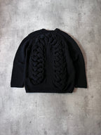Comme des Garcons Homme Plus Knited Braid Sweater Black Men - M