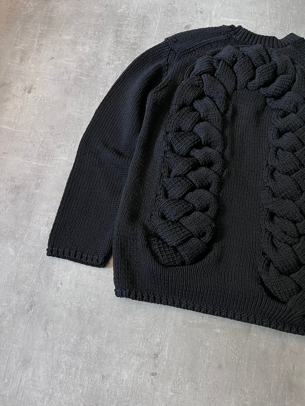 Comme des Garcons Homme Plus Knited Braid Sweater Black Men - M
