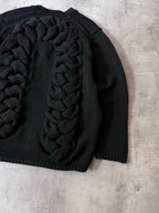 Comme des Garcons Homme Plus Knited Braid Sweater Black Men - M
