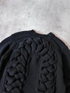 Comme des Garcons Homme Plus Knited Braid Sweater Black Men - M