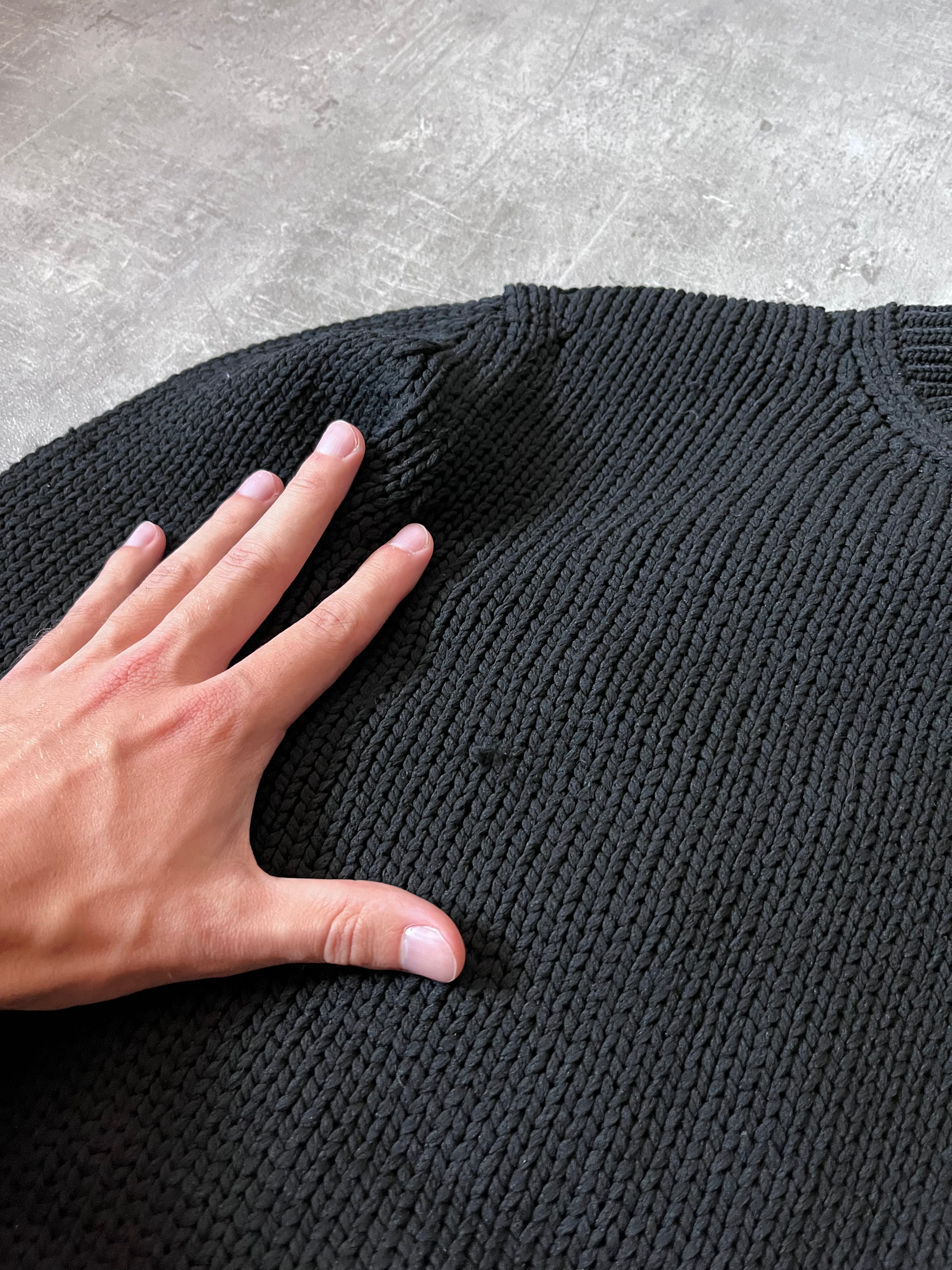 Comme des Garcons Homme Plus Knited Braid Sweater Black Men - M