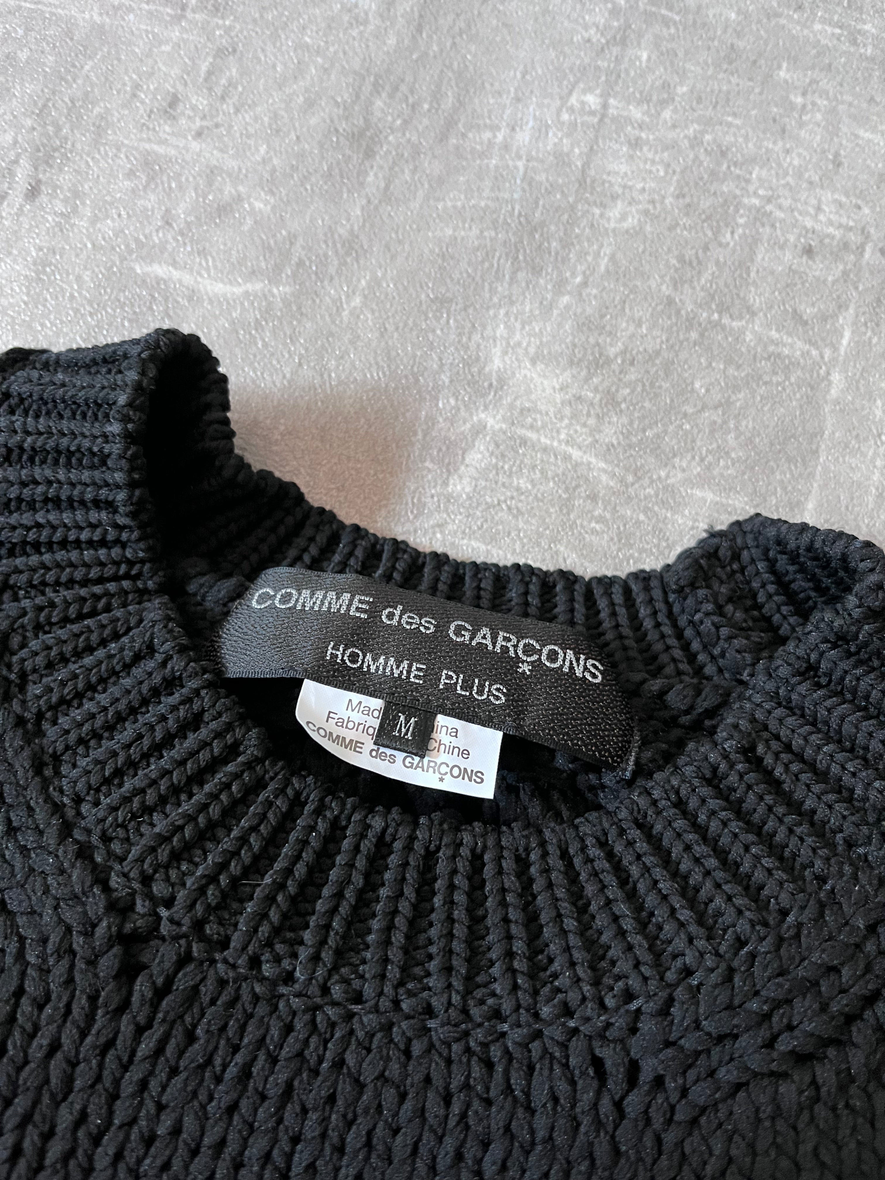 Comme des Garcons Homme Plus Knited Braid Sweater Black Men - M