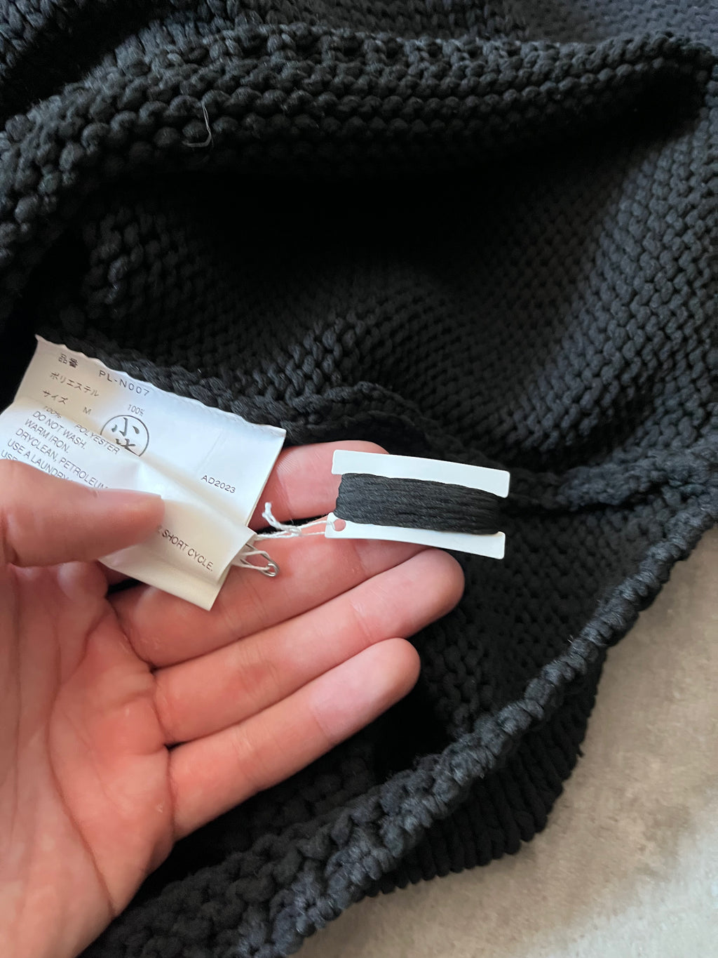 Comme des Garcons Homme Plus Knited Braid Sweater Black Men - M