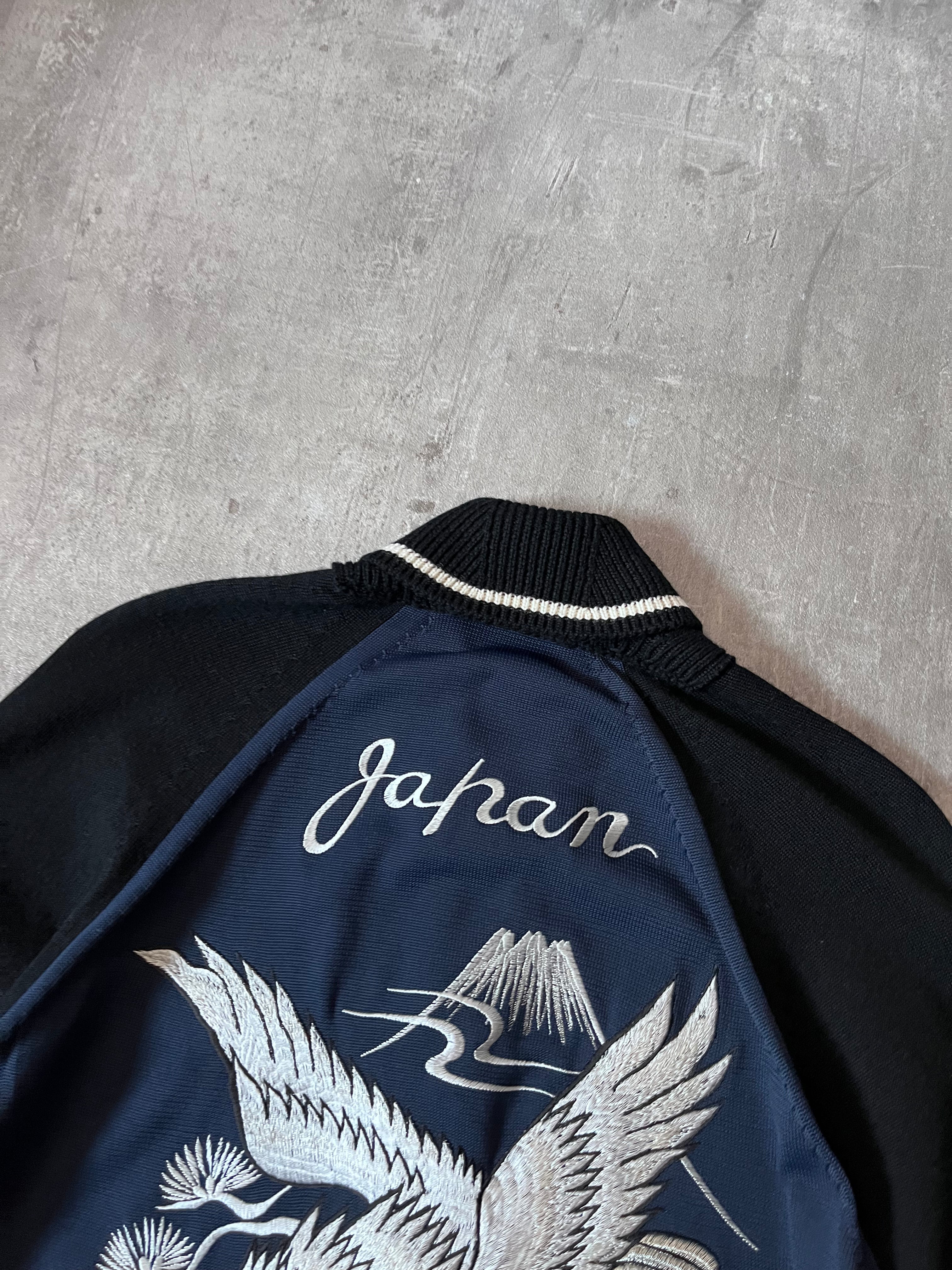 S/S 2017 Comme des Garcons Junya Watanabe Sukajan Knit Jacket Navy Men - M