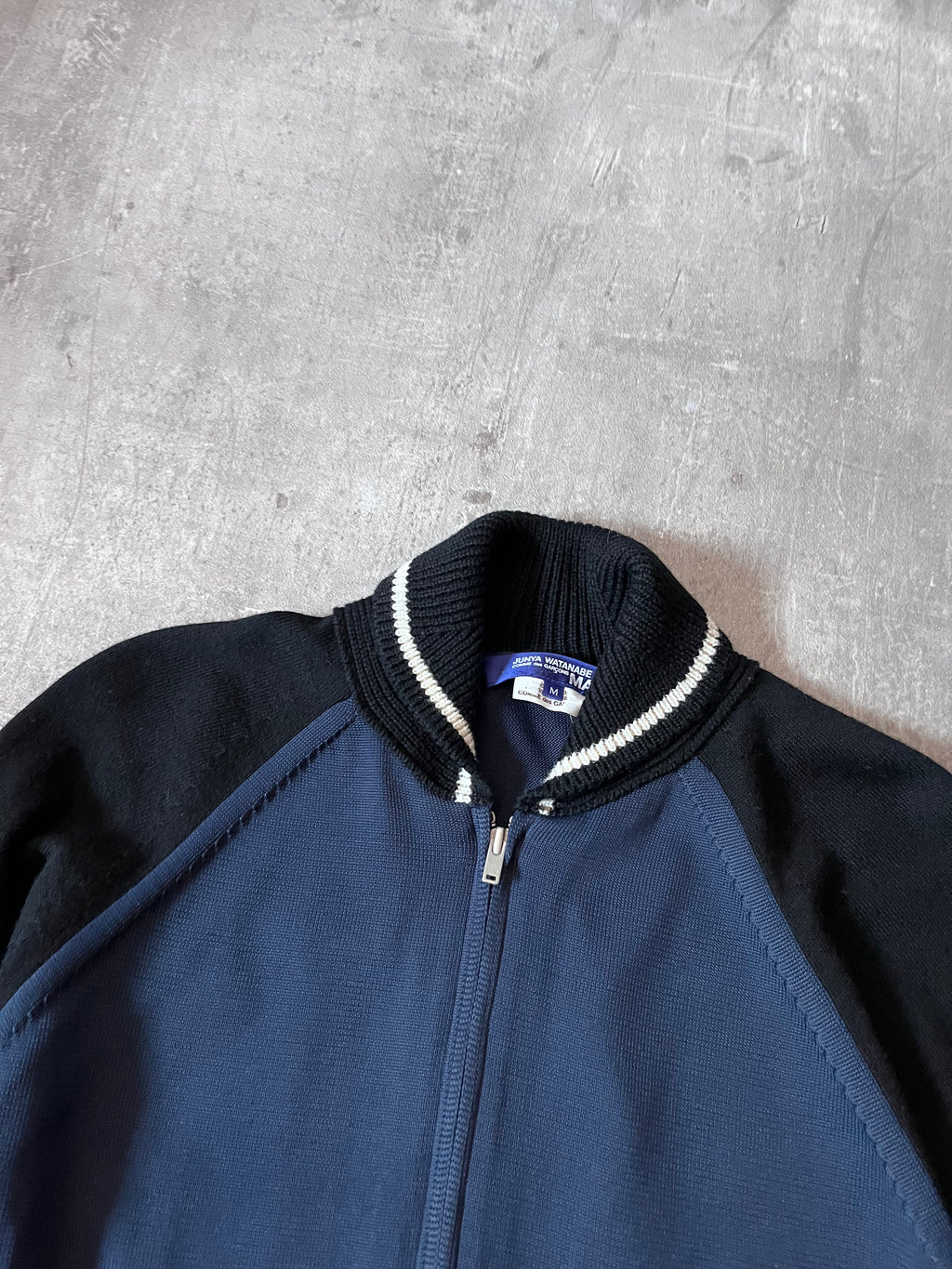 S/S 2017 Comme des Garcons Junya Watanabe Sukajan Knit Jacket Navy Men - M