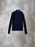 Acne Studios Ribbed Mock Neck Top Sweater Navy Women - L