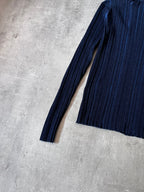 Acne Studios Ribbed Mock Neck Top Sweater Navy Women - L