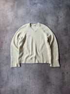 Our Legacy V-Neck Raglan Wool Alpaca Sweater Yellow Men - M