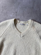 Our Legacy V-Neck Raglan Wool Alpaca Sweater Yellow Men - M