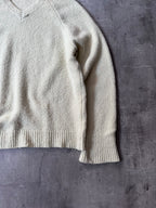 Our Legacy V-Neck Raglan Wool Alpaca Sweater Yellow Men - M
