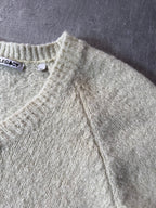Our Legacy V-Neck Raglan Wool Alpaca Sweater Yellow Men - M