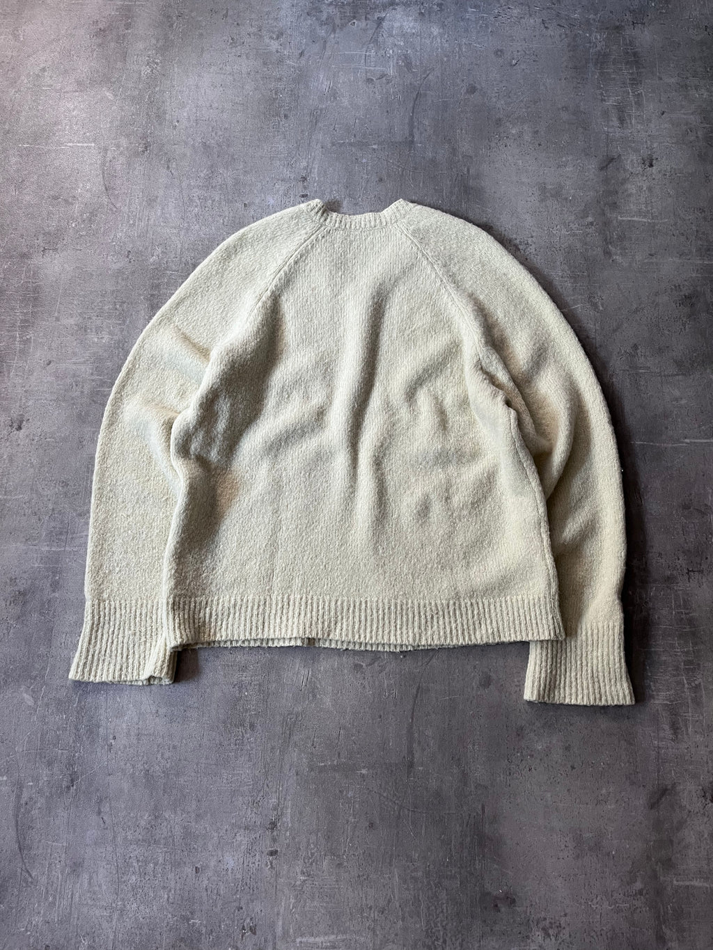 Our Legacy V-Neck Raglan Wool Alpaca Sweater Yellow Men - M
