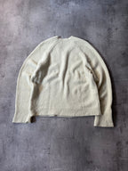 Our Legacy V-Neck Raglan Wool Alpaca Sweater Yellow Men - M