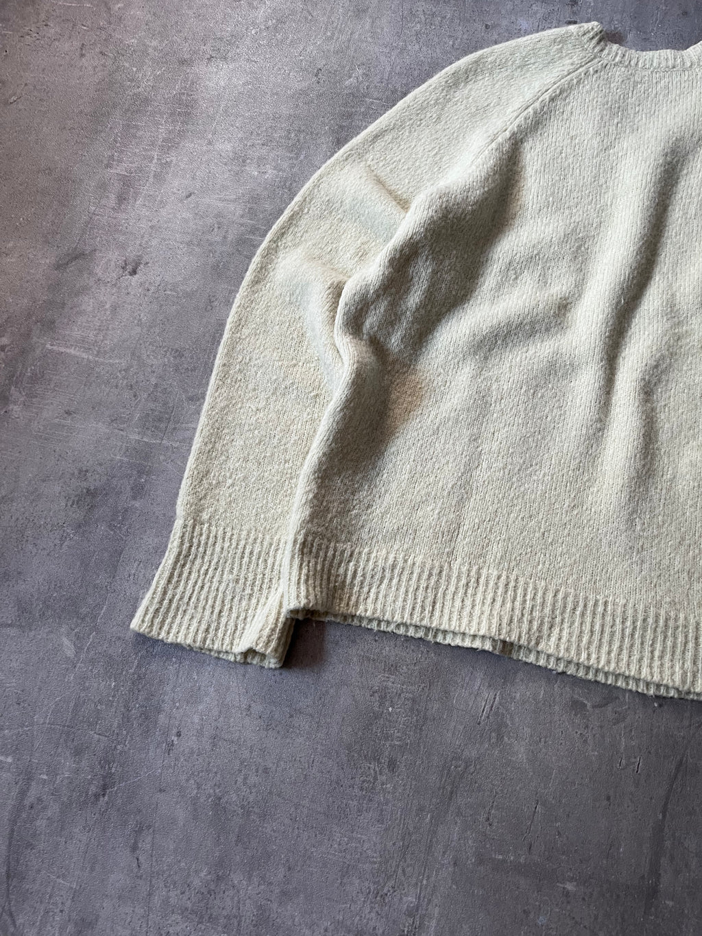 Our Legacy V-Neck Raglan Wool Alpaca Sweater Yellow Men - M