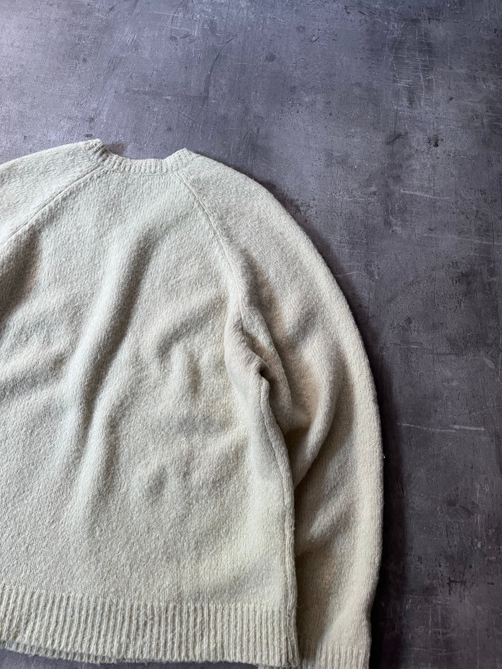 Our Legacy V-Neck Raglan Wool Alpaca Sweater Yellow Men - M