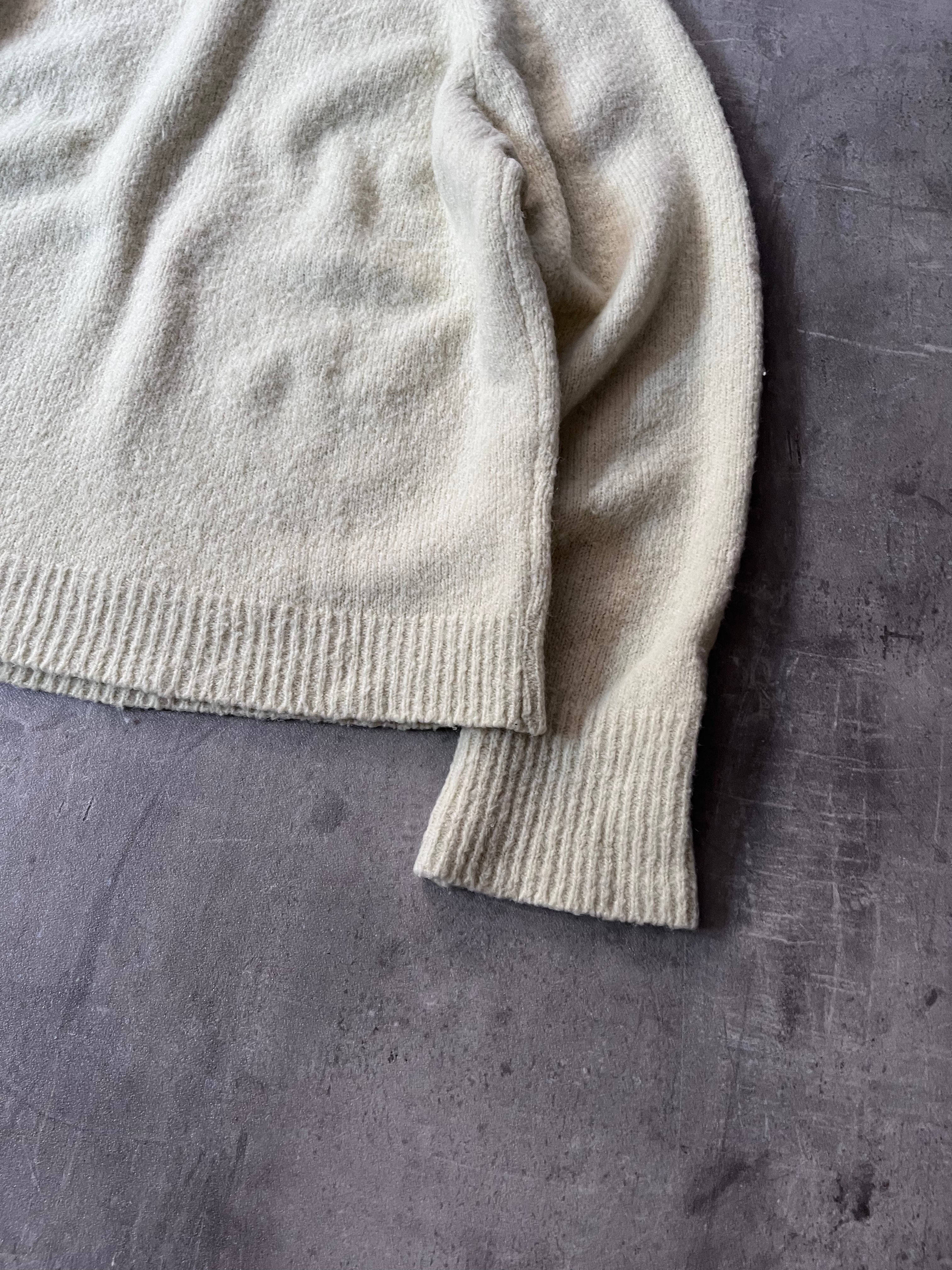 Our Legacy V-Neck Raglan Wool Alpaca Sweater Yellow Men - M