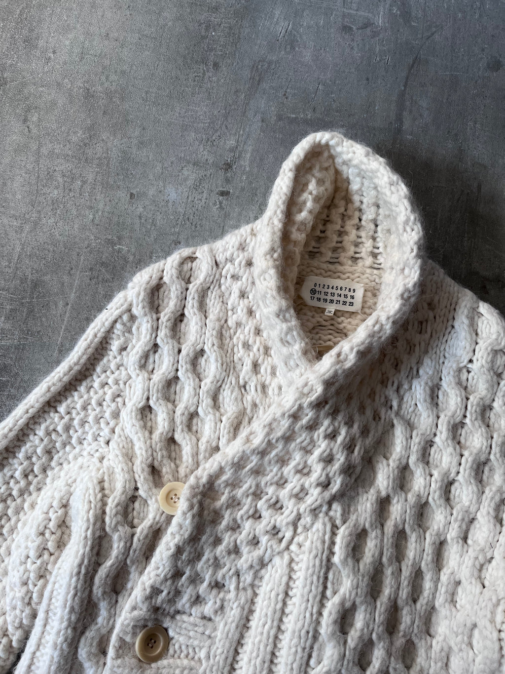 F/W 2013 Maison Margiela Alpaca Heavyweight Sweater Beige Men - M