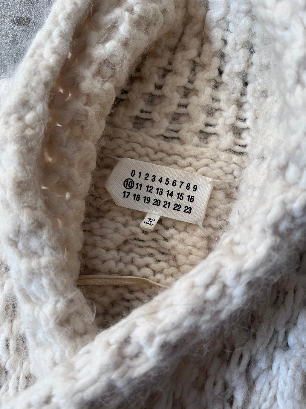 F/W 2013 Maison Margiela Alpaca Heavyweight Sweater Beige Men - M