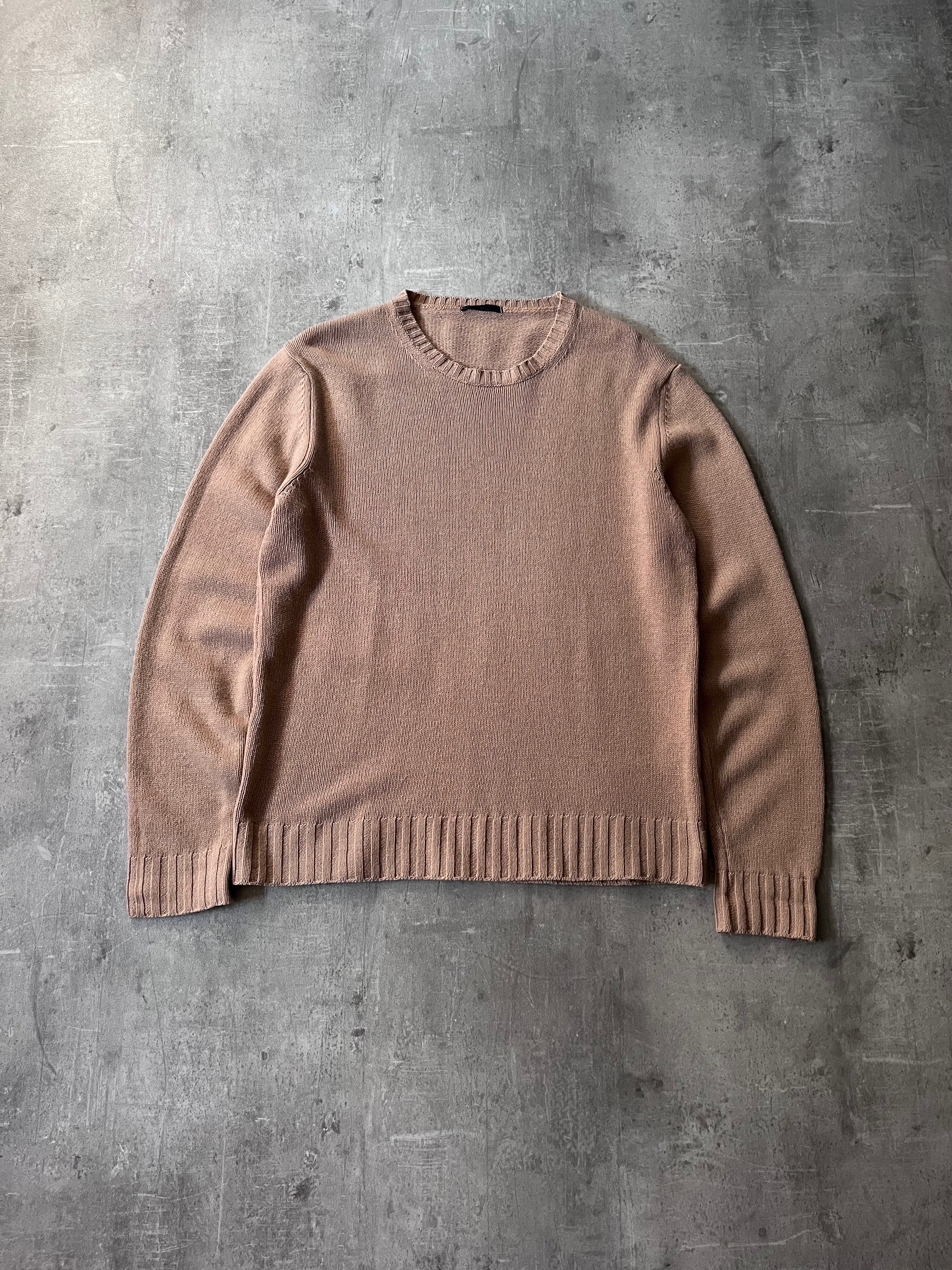 2000s Helmut Lang Basic Wool Sweater Brown Men - M