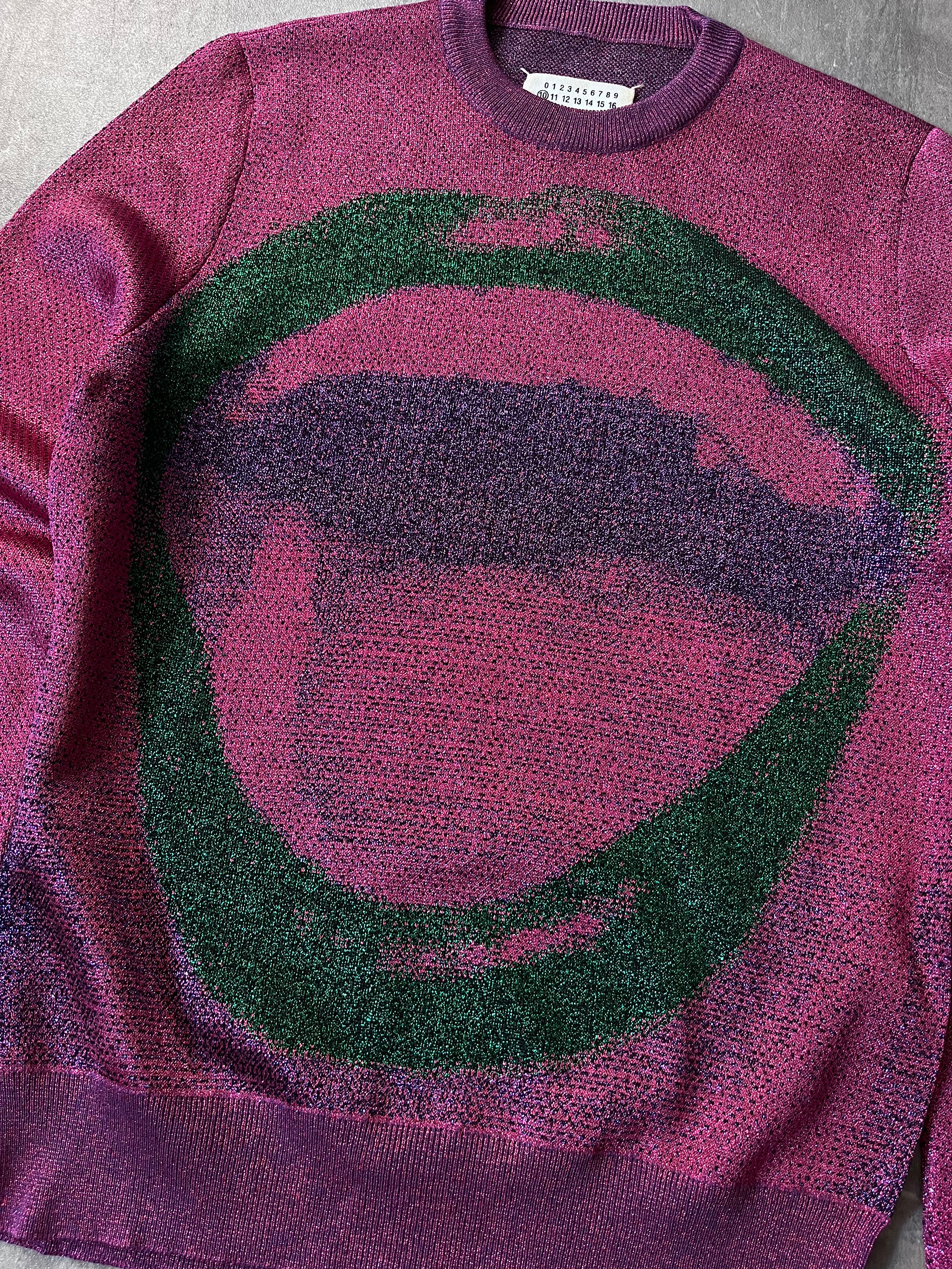 F/W 2015 Maison Margiela Glitter Lips Print Sweater Pink Men - S
