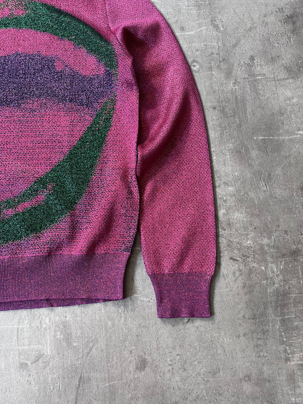 F/W 2015 Maison Margiela Glitter Lips Print Sweater Pink Men - S