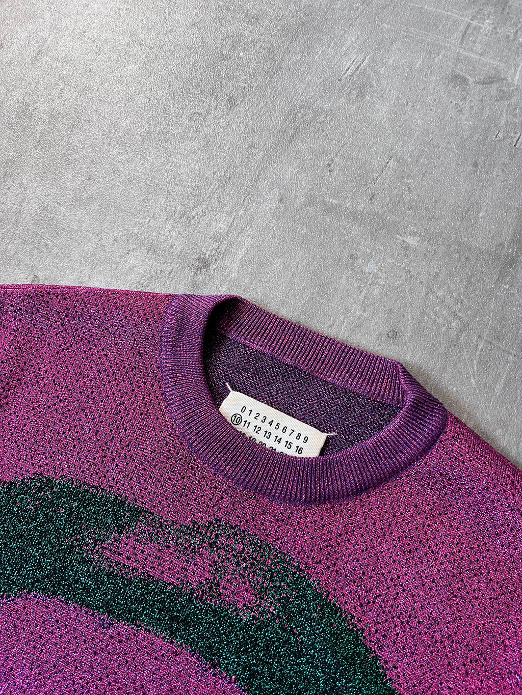 F/W 2015 Maison Margiela Glitter Lips Print Sweater Pink Men - S