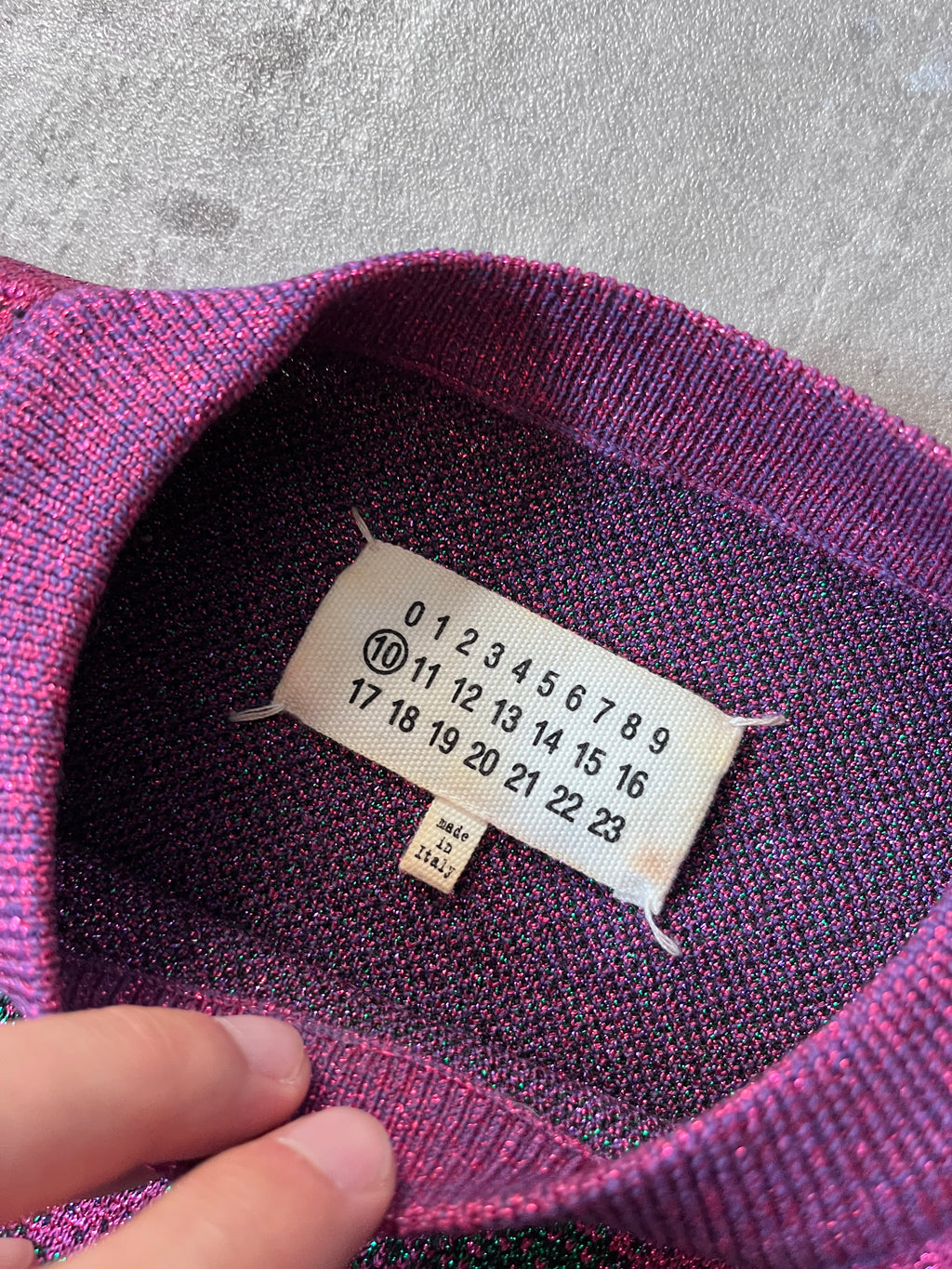 F/W 2015 Maison Margiela Glitter Lips Print Sweater Pink Men - S