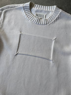 S/S 2020 Maison Margiela Embossed Tag Sweater White Men - L