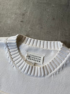 S/S 2020 Maison Margiela Embossed Tag Sweater White Men - L
