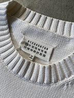 S/S 2020 Maison Margiela Embossed Tag Sweater White Men - L