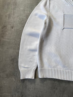 S/S 2020 Maison Margiela Embossed Tag Sweater White Men - L