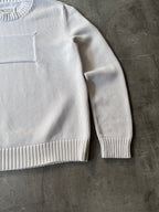S/S 2020 Maison Margiela Embossed Tag Sweater White Men - L