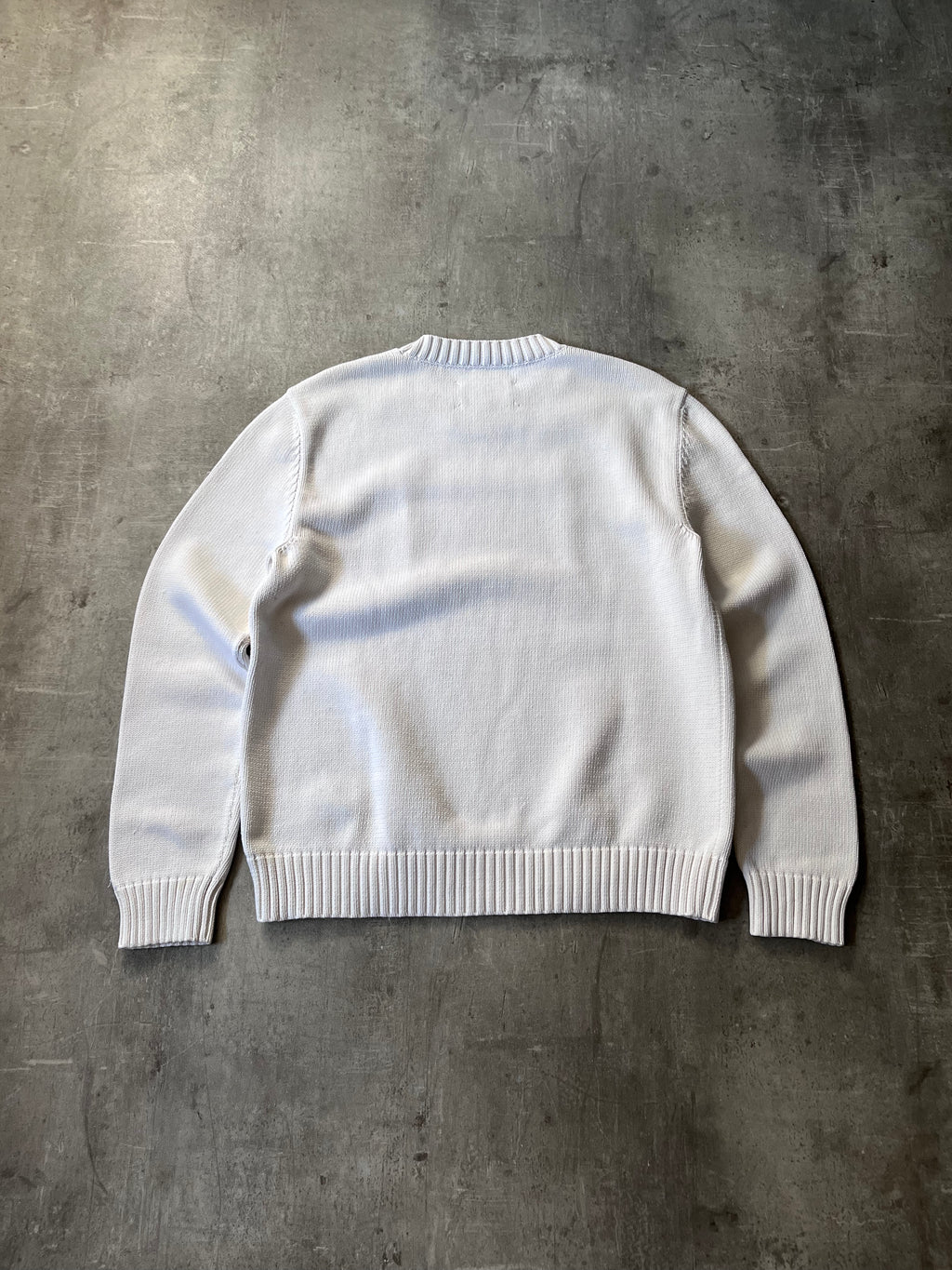 S/S 2020 Maison Margiela Embossed Tag Sweater White Men - L