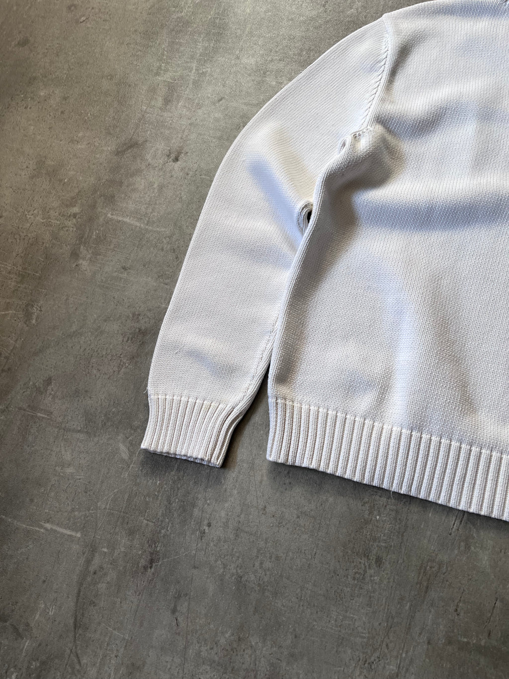 S/S 2020 Maison Margiela Embossed Tag Sweater White Men - L
