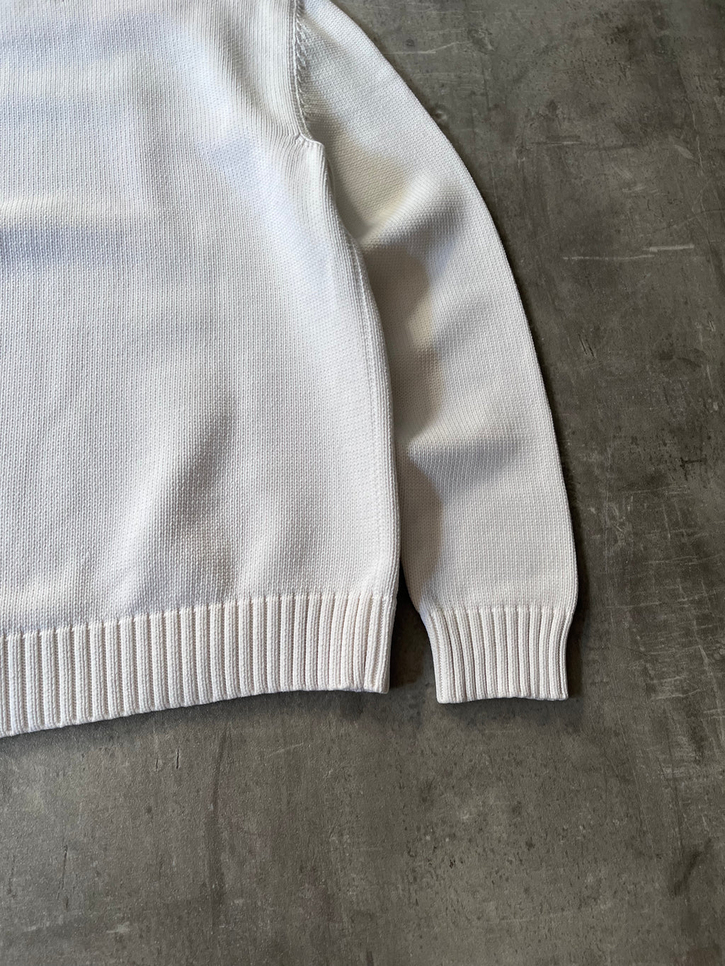 S/S 2020 Maison Margiela Embossed Tag Sweater White Men - L