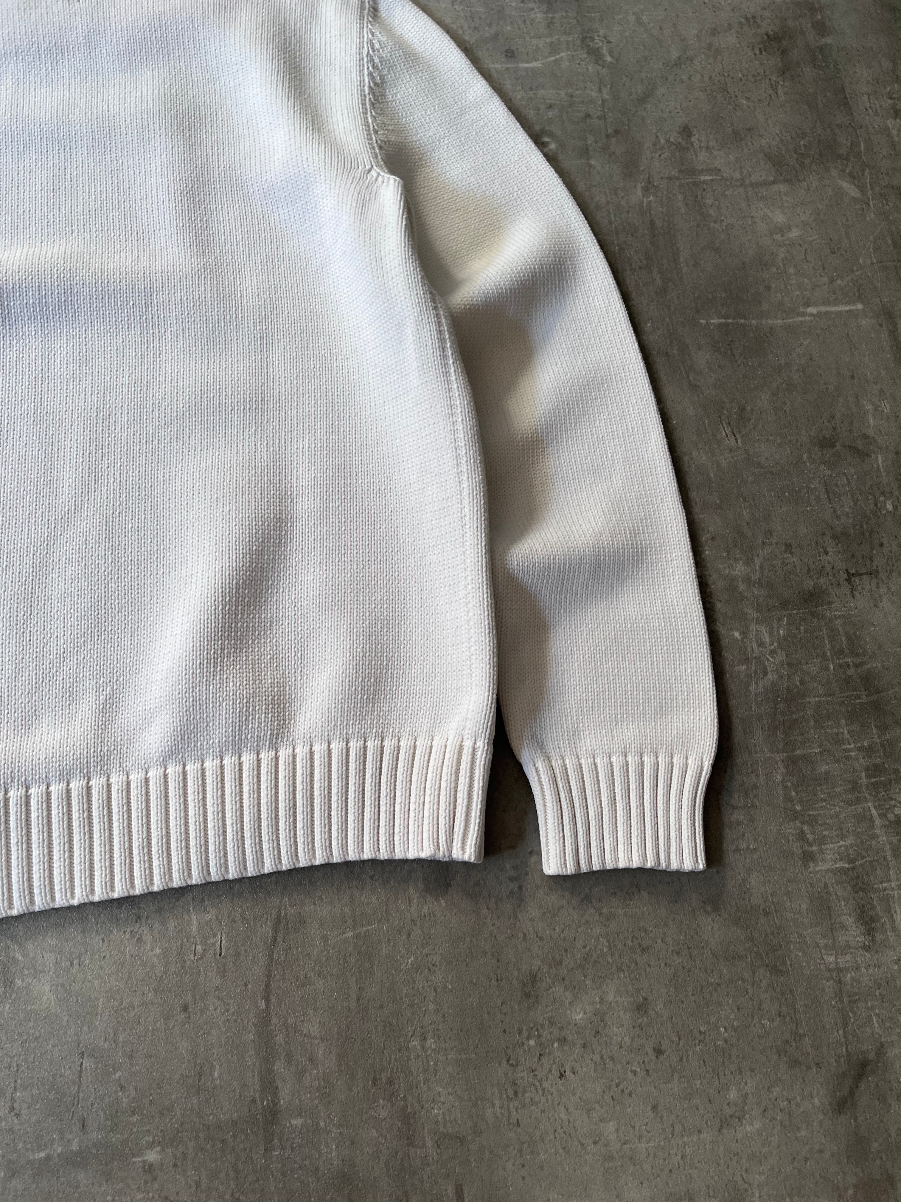 S/S 2020 Maison Margiela Embossed Tag Sweater White Men - L