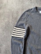 F/W 2020 Maison Margiela Striped Arm Cashmere Wool Sweater Grey Men - M
