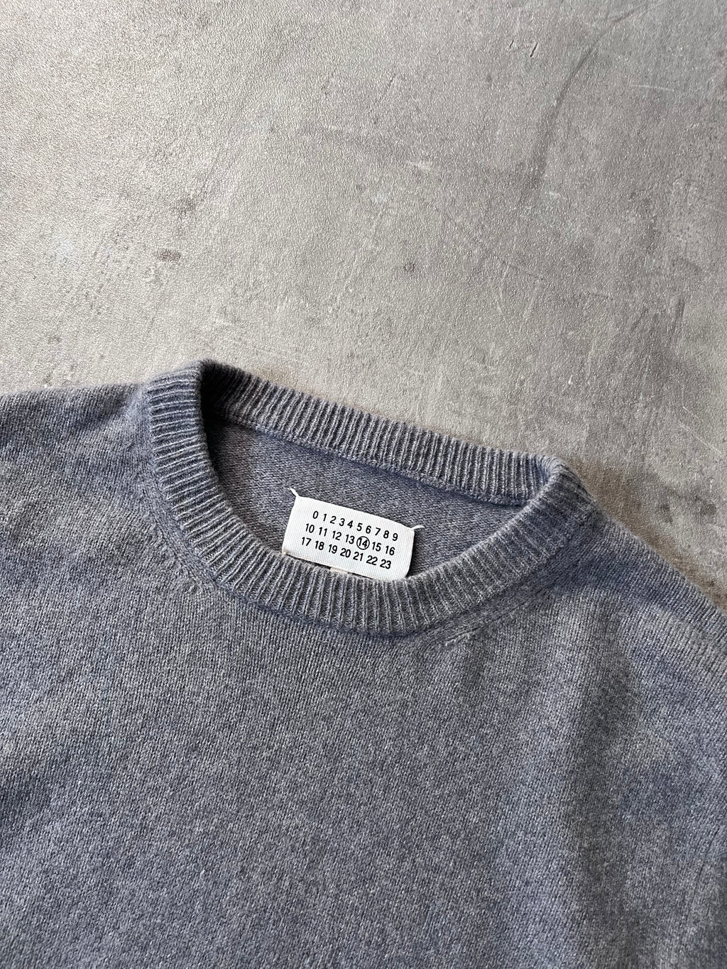 F/W 2020 Maison Margiela Striped Arm Cashmere Wool Sweater Grey Men - M