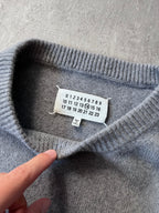 F/W 2020 Maison Margiela Striped Arm Cashmere Wool Sweater Grey Men - M