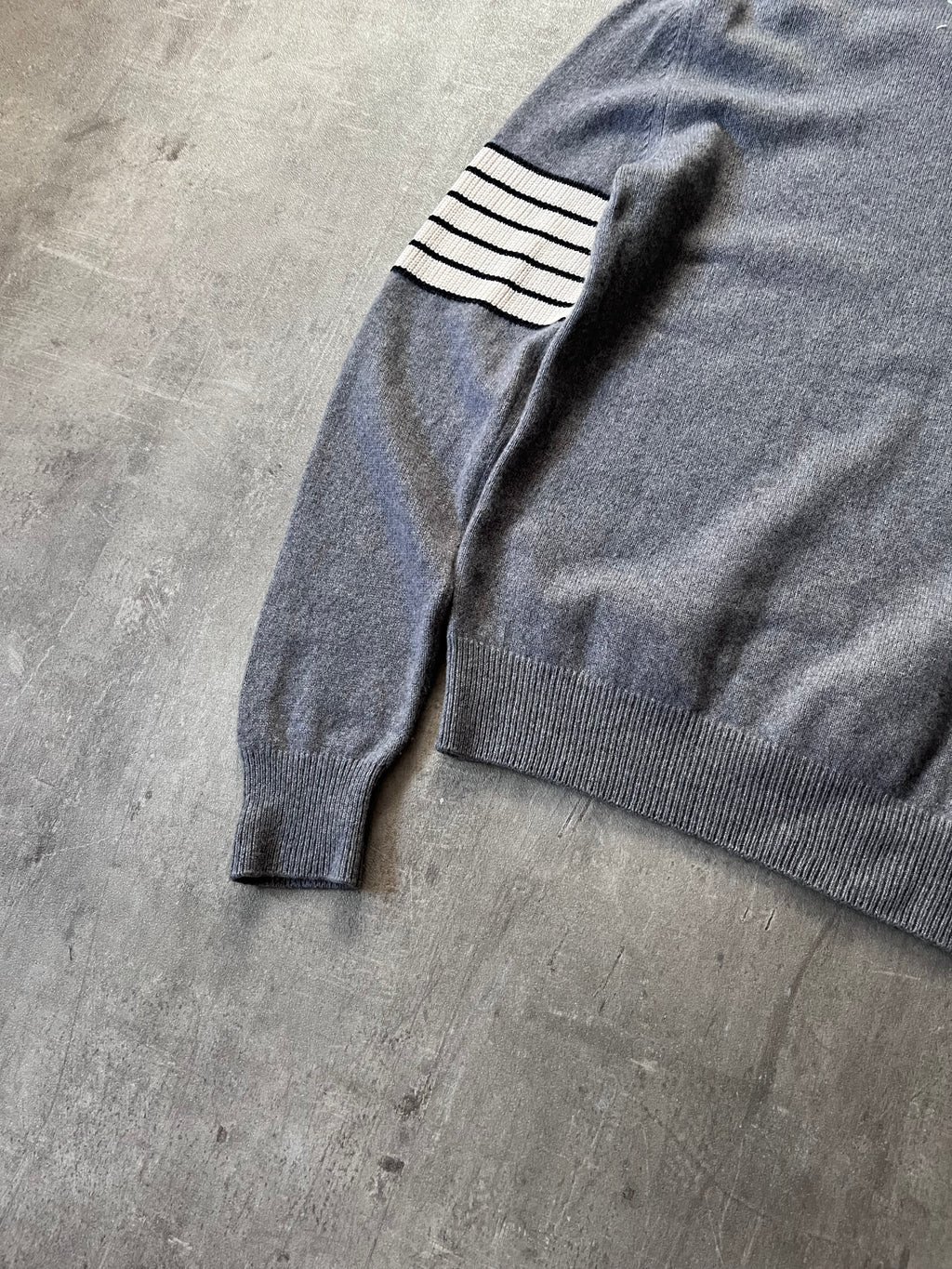 F/W 2020 Maison Margiela Striped Arm Cashmere Wool Sweater Grey Men - M