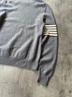F/W 2020 Maison Margiela Striped Arm Cashmere Wool Sweater Grey Men - M
