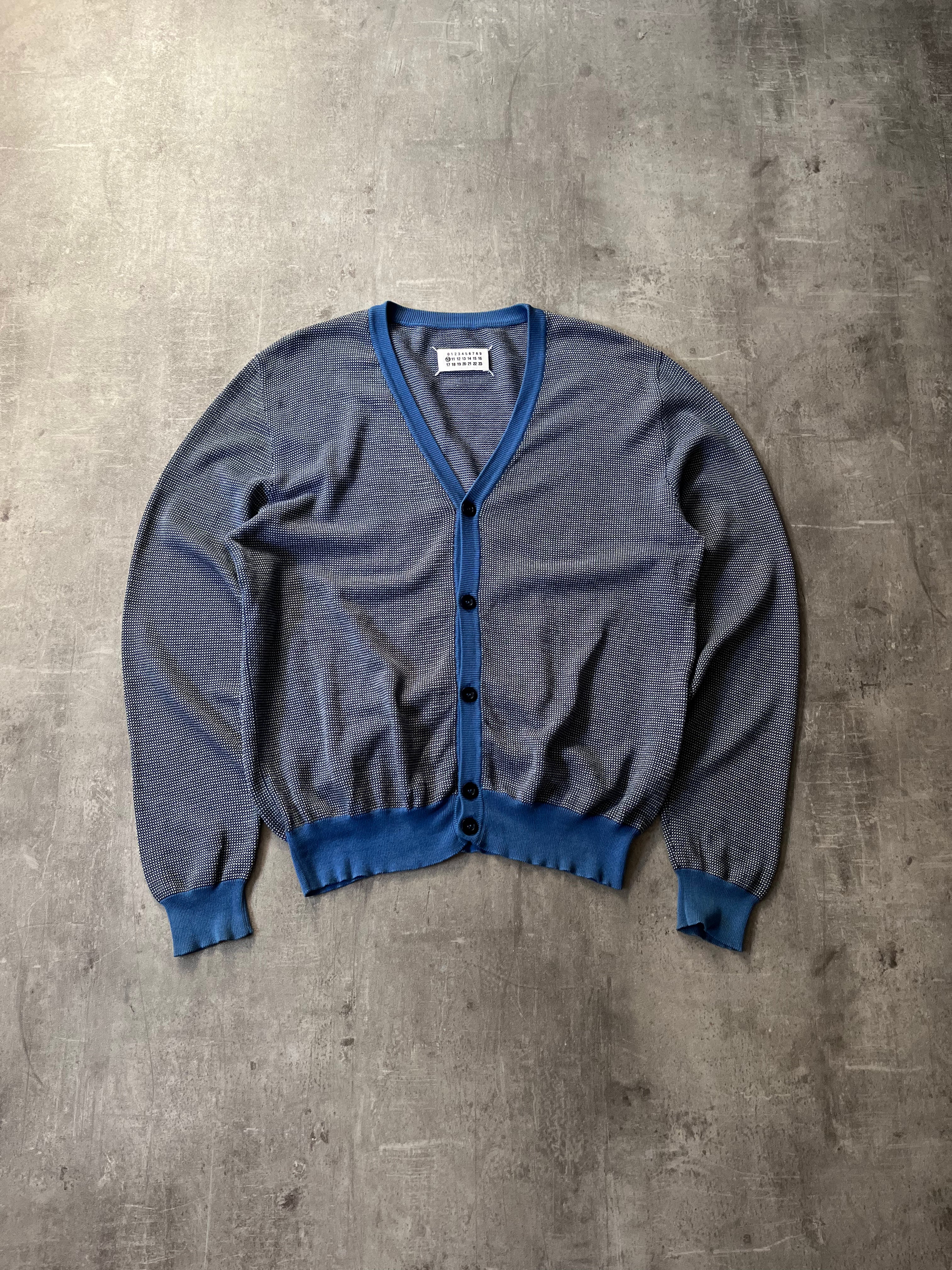 S/S 2004 Maison Margiela Cardigan Sweater Blue Grey Men - XL