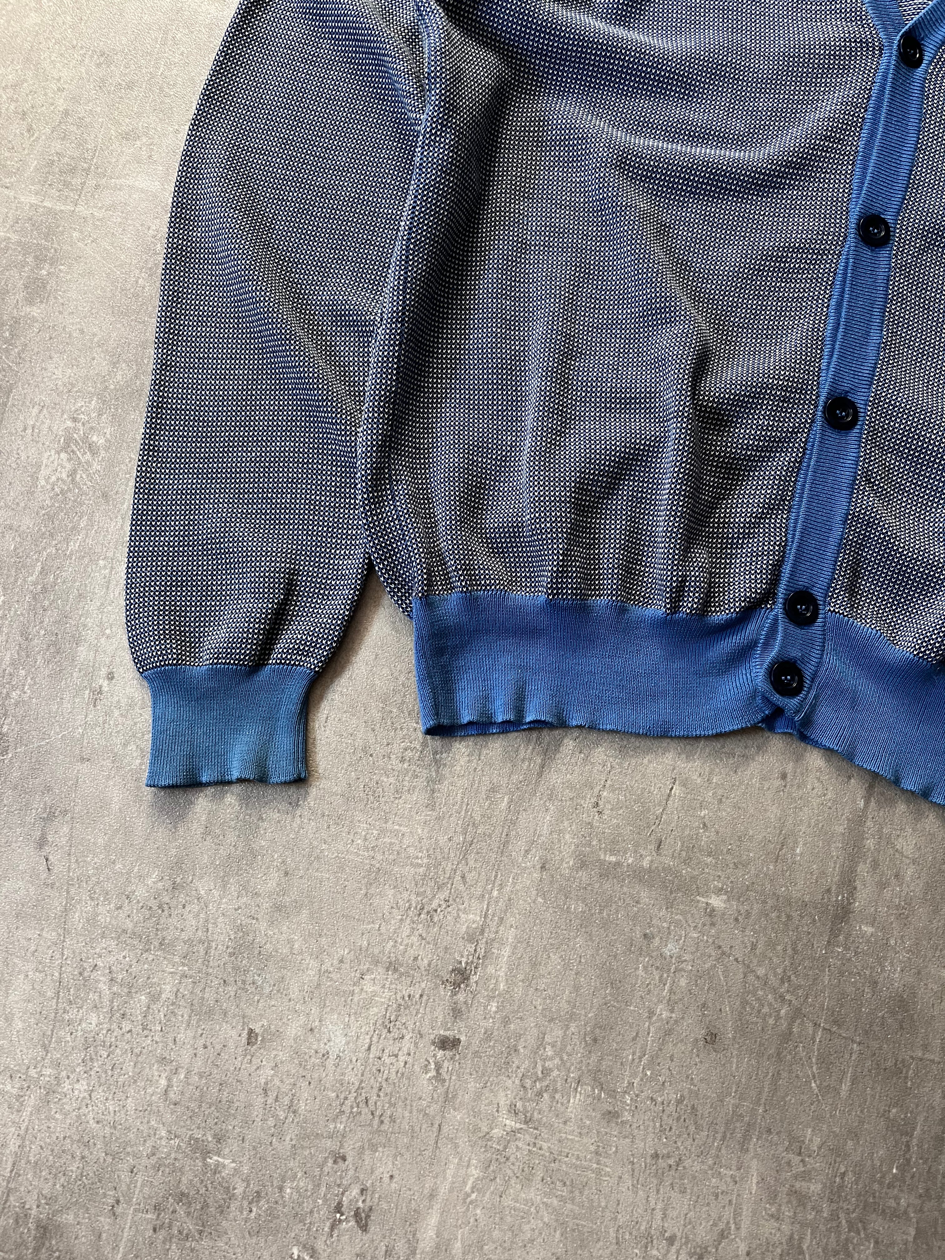 S/S 2004 Maison Margiela Cardigan Sweater Blue Grey Men - XL