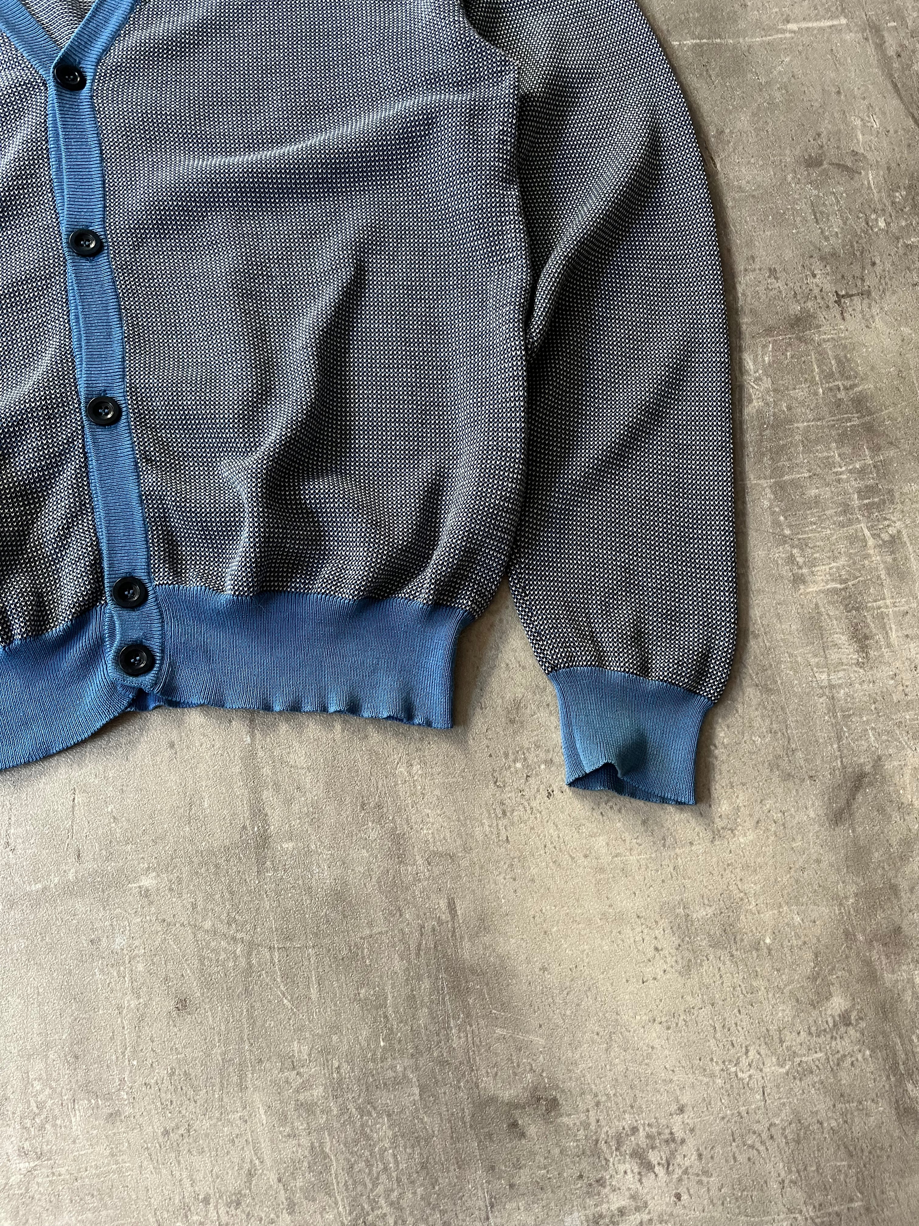 S/S 2004 Maison Margiela Cardigan Sweater Blue Grey Men - XL